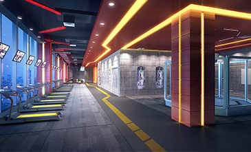 杭州大型健身房装修设计效果图